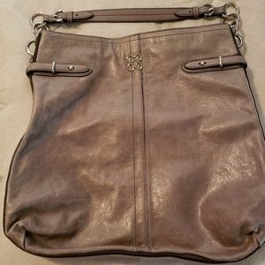 Coach Bag Metallic Gray-Silver hardware
